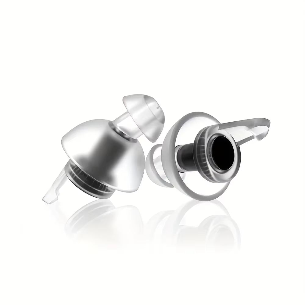 HUAK High Fidelity Silicone Ear Plugs for Noise Cancelling Washable Reusable Musicians Motorcycles Sleeping Work, Study, Swim