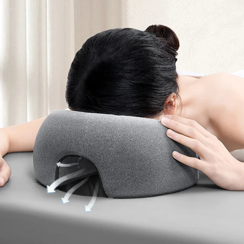 Face down Pillow Prone Pillow for Prone Face down Resting Comfort Memory Foam Ergonomics Home Massage Headrest for Beauty Salon