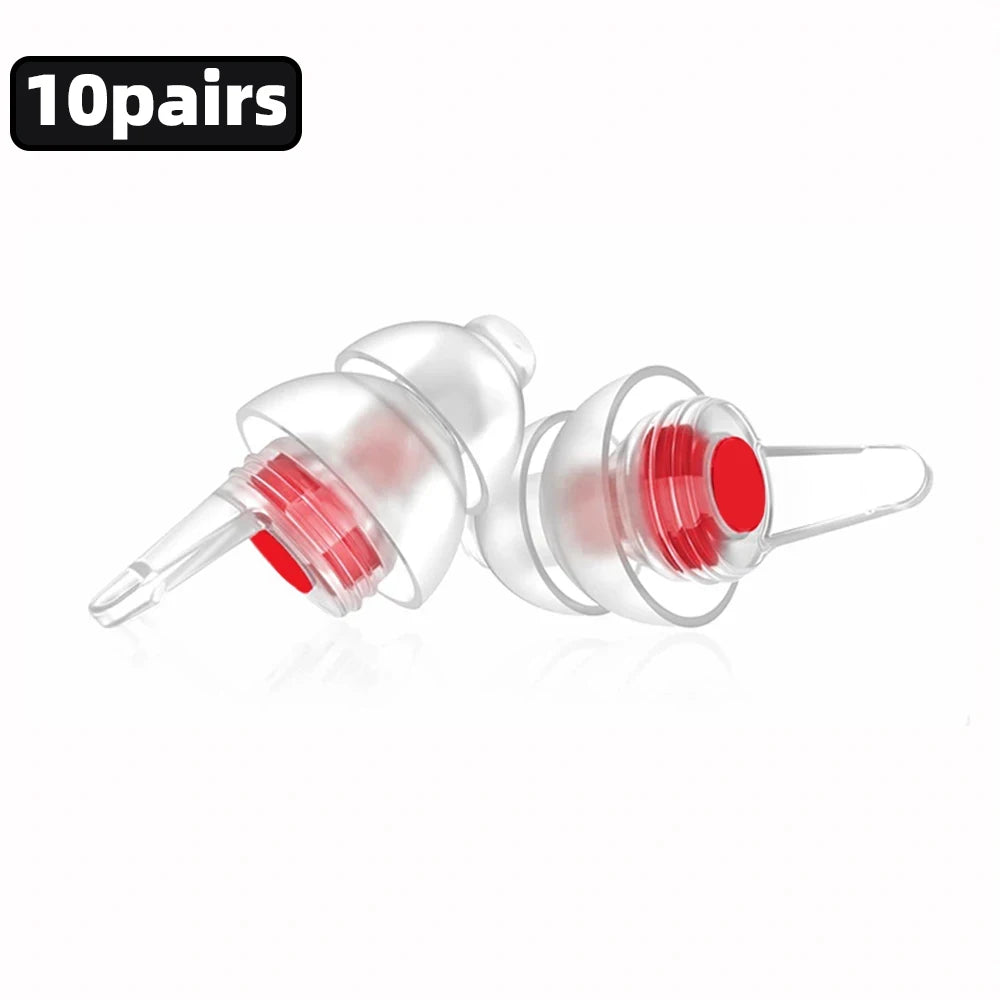 HUAK High Fidelity Silicone Ear Plugs for Noise Cancelling Washable Reusable Musicians Motorcycles Sleeping Work, Study, Swim