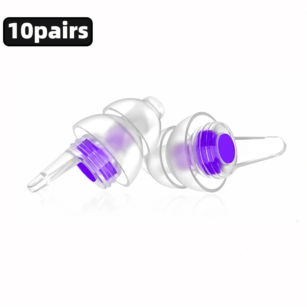 HUAK High Fidelity Silicone Ear Plugs for Noise Cancelling Washable Reusable Musicians Motorcycles Sleeping Work, Study, Swim